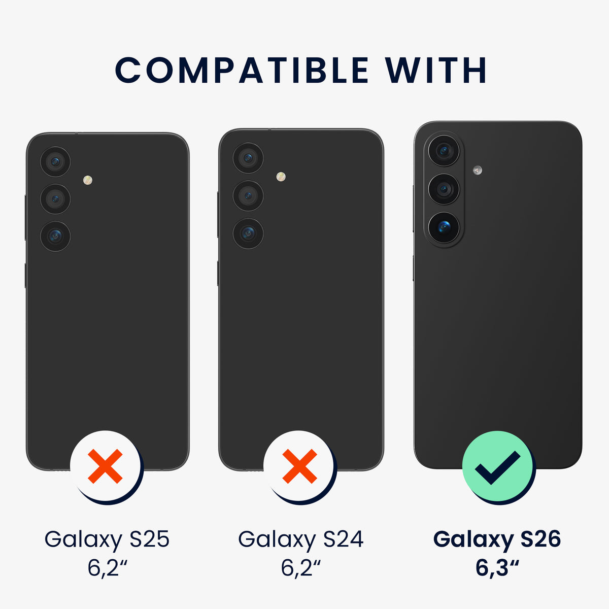 kwmobile Handyhülle mit 2x Displayschutzfolien kompatibel mit Samsung Galaxy S26 Hülle - Screen Protector aus gehärtetem Glas - kabelloses Laden - Fruity Orange Fruity Orange
