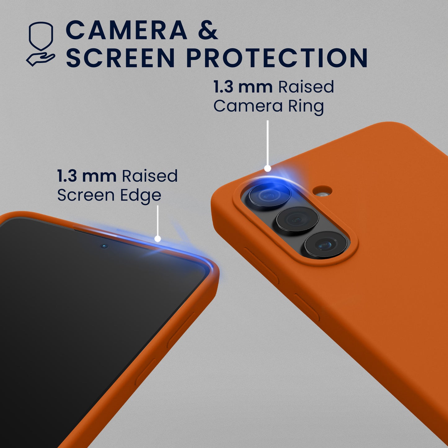 kwmobile Handyhülle mit 2x Displayschutzfolien kompatibel mit Samsung Galaxy S26 Hülle - Screen Protector aus gehärtetem Glas - kabelloses Laden - Fruity Orange Fruity Orange