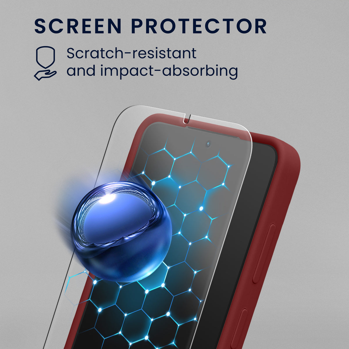 kwmobile Handyhülle mit 2x Displayschutzfolien kompatibel mit Samsung Galaxy S26 Hülle - Screen Protector aus gehärtetem Glas - kabelloses Laden - Bordeaux Violett Bordeaux Violett