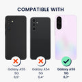 kwmobile Handyhülle mit 2x Displayschutzfolien kompatibel mit Samsung Galaxy A56 5G Hülle - Screen Protector aus gehärtetem Glas - kabelloses Laden - Schwarz Schwarz