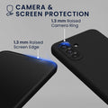 kwmobile Handyhülle mit 2x Displayschutzfolien kompatibel mit Samsung Galaxy A56 5G Hülle - Screen Protector aus gehärtetem Glas - kabelloses Laden - Schwarz Schwarz