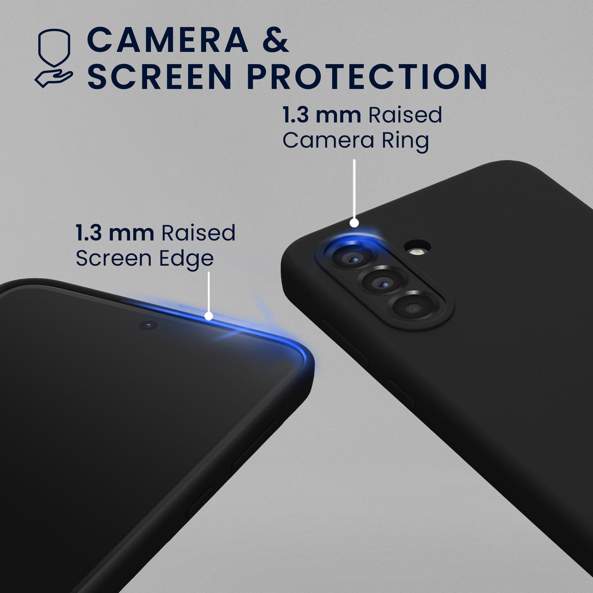 kwmobile Handyhülle mit 2x Displayschutzfolien kompatibel mit Samsung Galaxy A56 5G Hülle - Screen Protector aus gehärtetem Glas - kabelloses Laden - Schwarz Schwarz