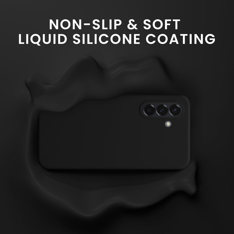 kwmobile Handyhülle mit 2x Displayschutzfolien kompatibel mit Samsung Galaxy A56 5G Hülle - Screen Protector aus gehärtetem Glas - kabelloses Laden - Schwarz Schwarz