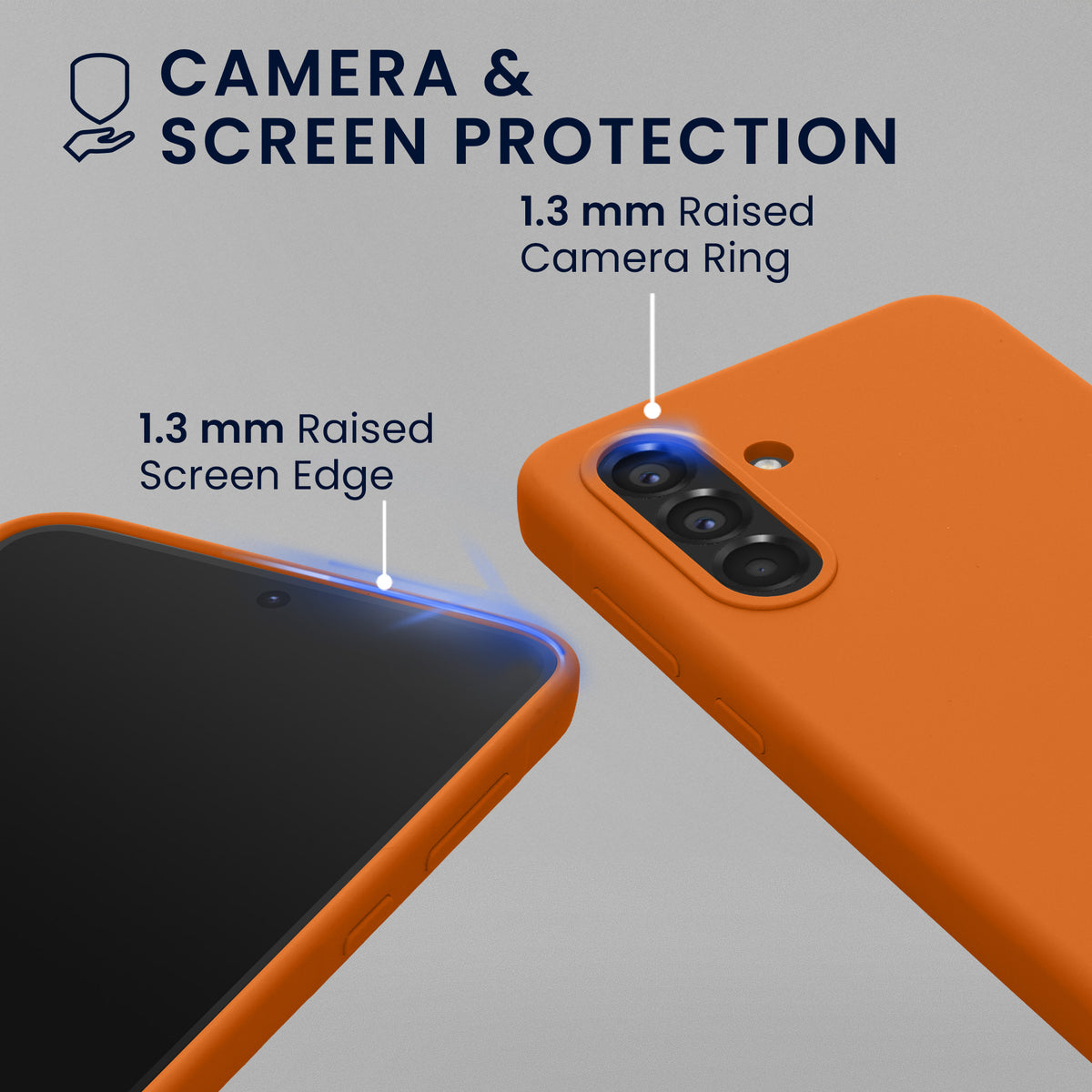kwmobile Handyhülle mit 2x Displayschutzfolien kompatibel mit Samsung Galaxy A56 5G Hülle - Screen Protector aus gehärtetem Glas - kabelloses Laden - Fruity Orange Fruity Orange