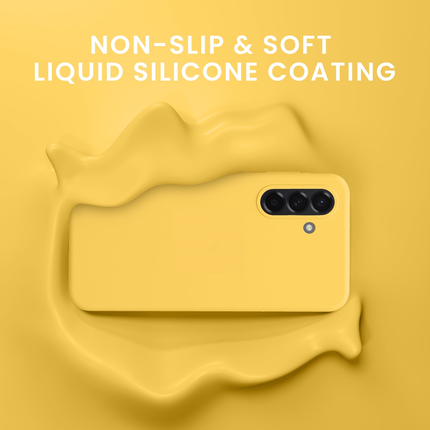 kwmobile Handyhülle mit 2x Displayschutzfolien kompatibel mit Samsung Galaxy A56 5G Hülle - Screen Protector aus gehärtetem Glas - kabelloses Laden - Strahlend Gelb Strahlend Gelb