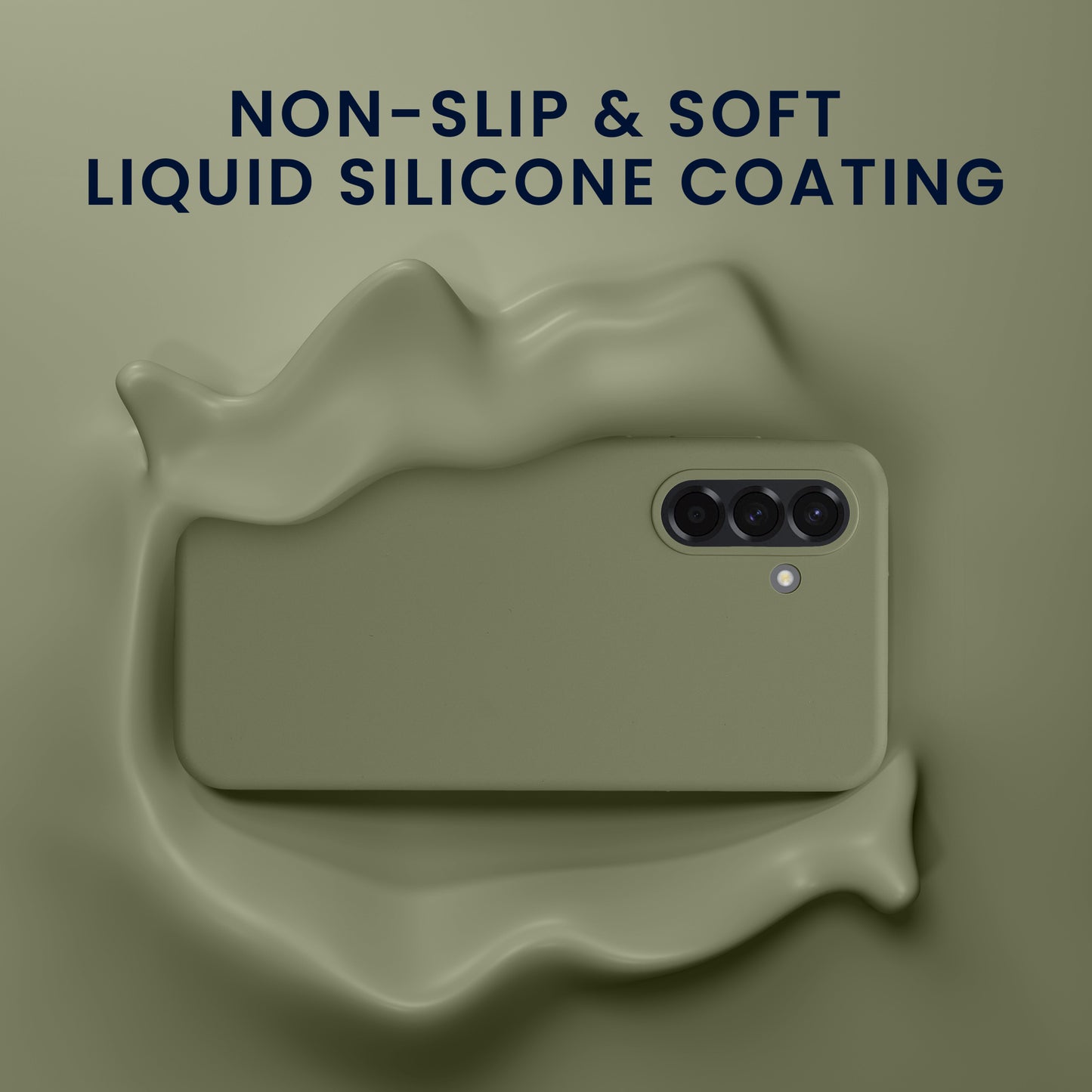 kwmobile Handyhülle mit 2x Displayschutzfolien kompatibel mit Samsung Galaxy A56 5G Hülle - Screen Protector aus gehärtetem Glas - kabelloses Laden - Graugrün Graugrün