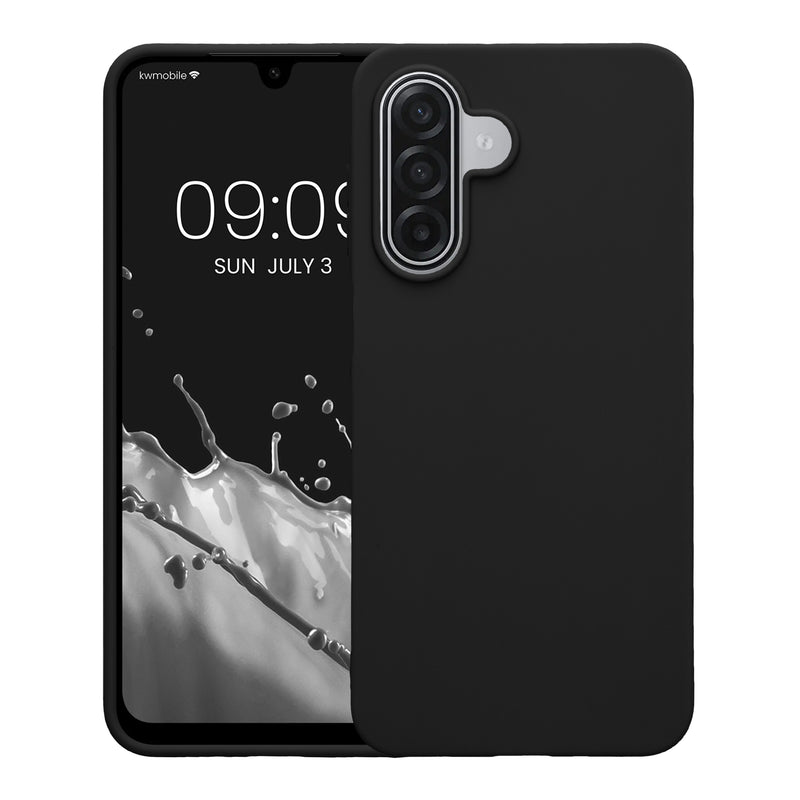 kwmobile Hülle für Samsung Galaxy A18 4G / 5G TPU Case - Handyhülle unterstützt kabelloses Laden, flexible Schutzhülle, gummiertes Cover in Schwarz Schwarz