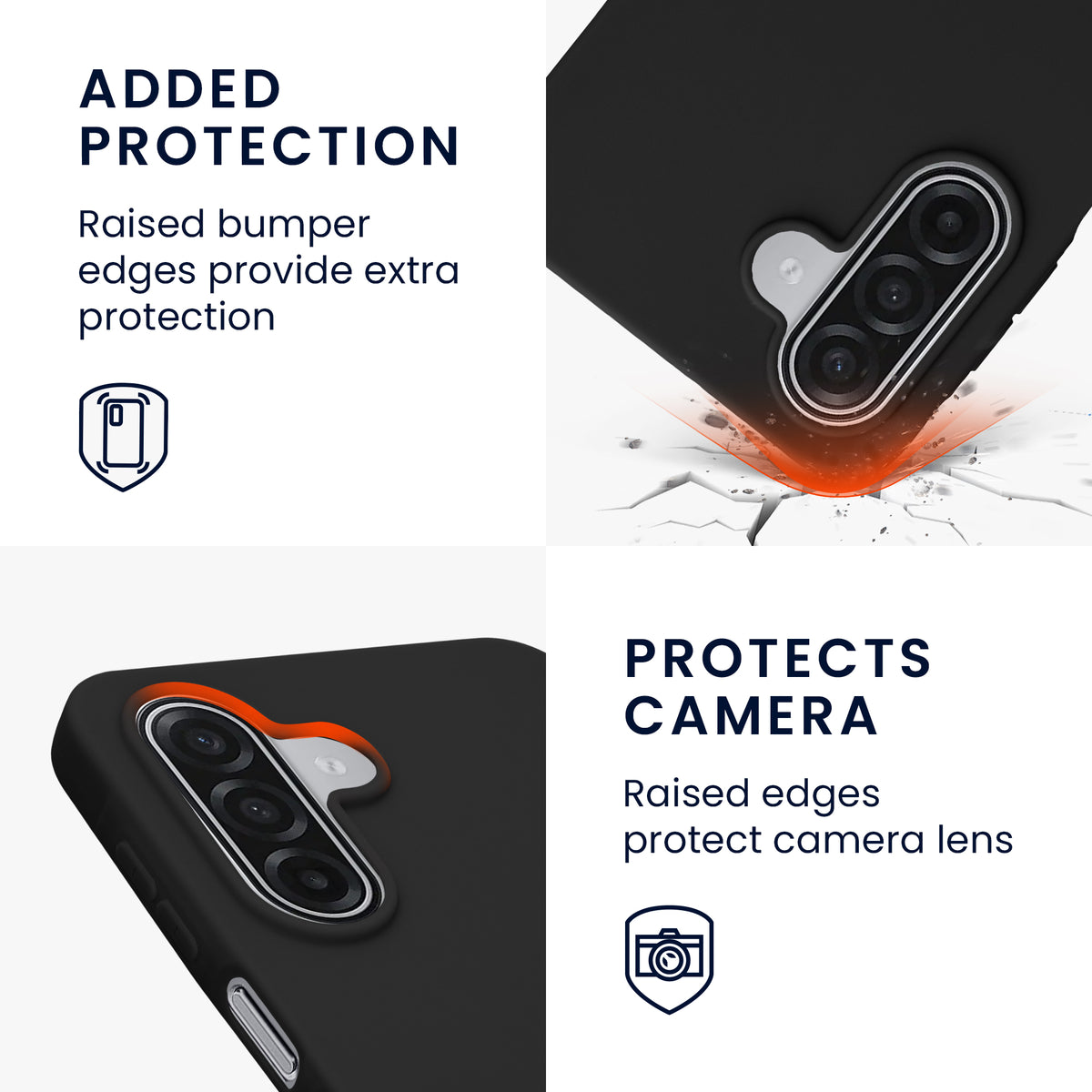 kwmobile Hülle für Samsung Galaxy A18 4G / 5G TPU Case - Handyhülle unterstützt kabelloses Laden, flexible Schutzhülle, gummiertes Cover in Schwarz Schwarz