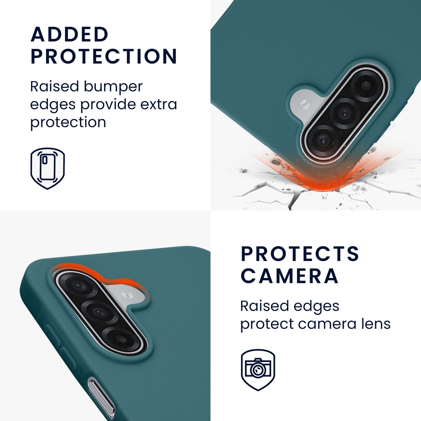 kwmobile Hülle für Samsung Galaxy A18 4G / 5G TPU Case - Handyhülle unterstützt kabelloses Laden, flexible Schutzhülle, gummiertes Cover in Petrol matt Petrol matt