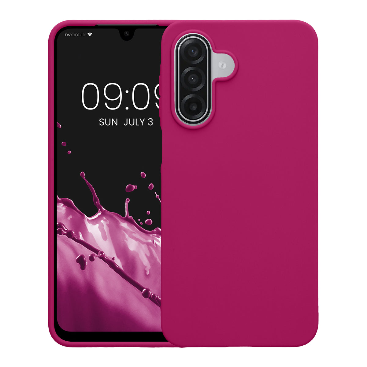 kwmobile Hülle für Samsung Galaxy A18 4G / 5G TPU Case - Handyhülle unterstützt kabelloses Laden, flexible Schutzhülle, gummiertes Cover in Neon Violett Neon Violett