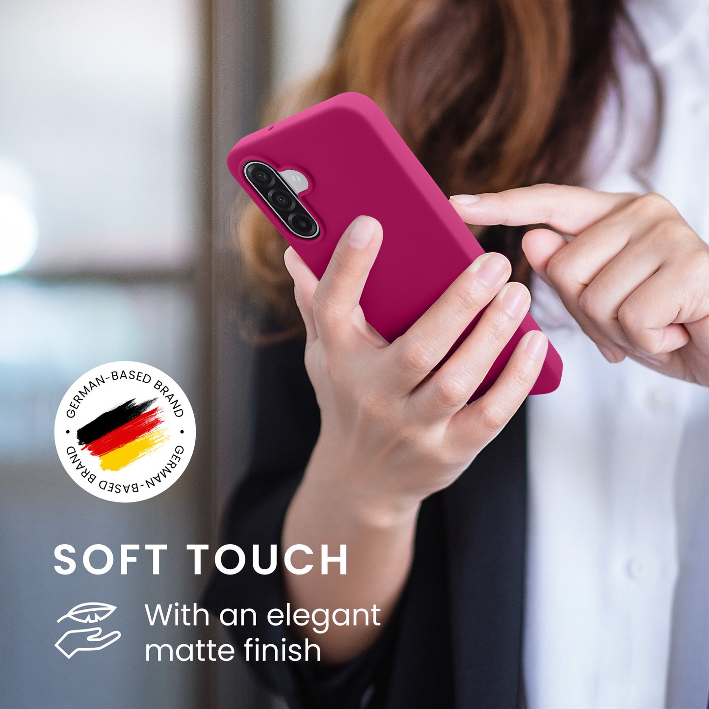kwmobile Hülle für Samsung Galaxy A18 4G / 5G TPU Case - Handyhülle unterstützt kabelloses Laden, flexible Schutzhülle, gummiertes Cover in Neon Violett Neon Violett