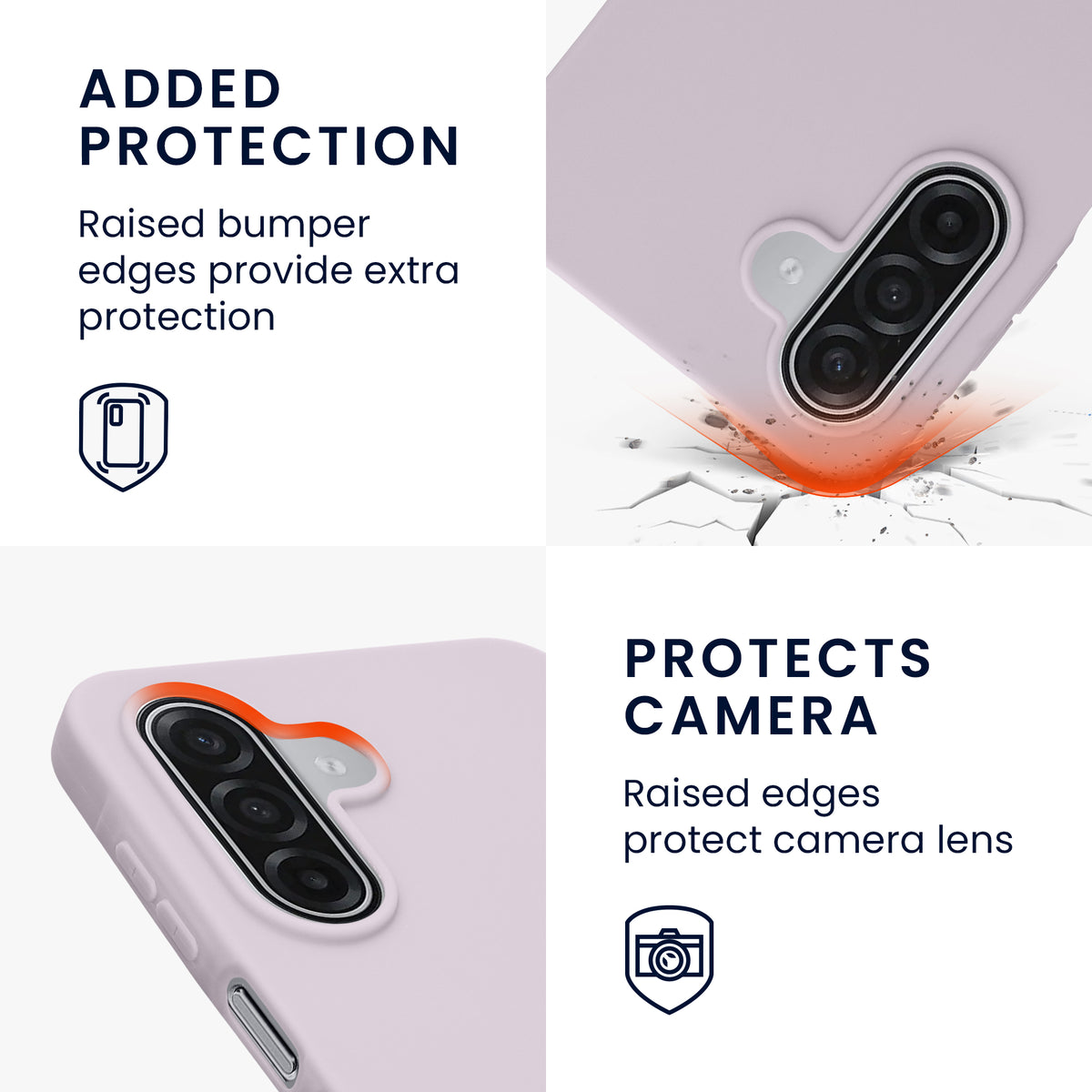 kwmobile Hülle für Samsung Galaxy A18 4G / 5G TPU Case - Handyhülle unterstützt kabelloses Laden, flexible Schutzhülle, gummiertes Cover in Lavendel Lavendel
