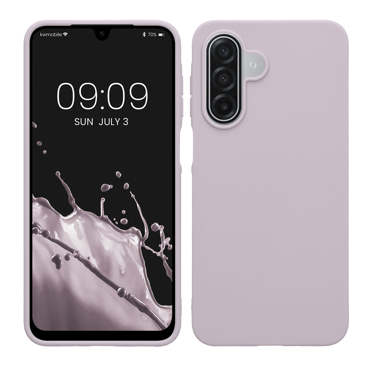 kwmobile Hülle für Samsung Galaxy A18 4G / 5G TPU Case - Handyhülle unterstützt kabelloses Laden, flexible Schutzhülle, gummiertes Cover in Lavendel Lavendel