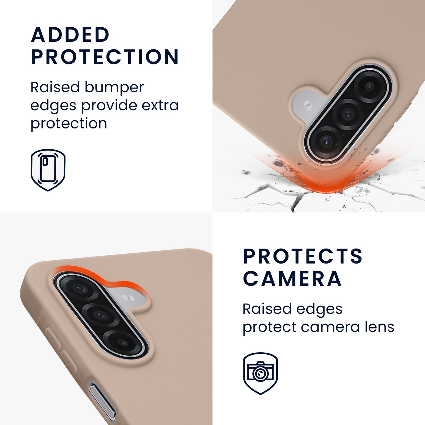 kwmobile Hülle für Samsung Galaxy A18 4G / 5G TPU Case - Handyhülle unterstützt kabelloses Laden, flexible Schutzhülle, gummiertes Cover in Creme matt Creme matt