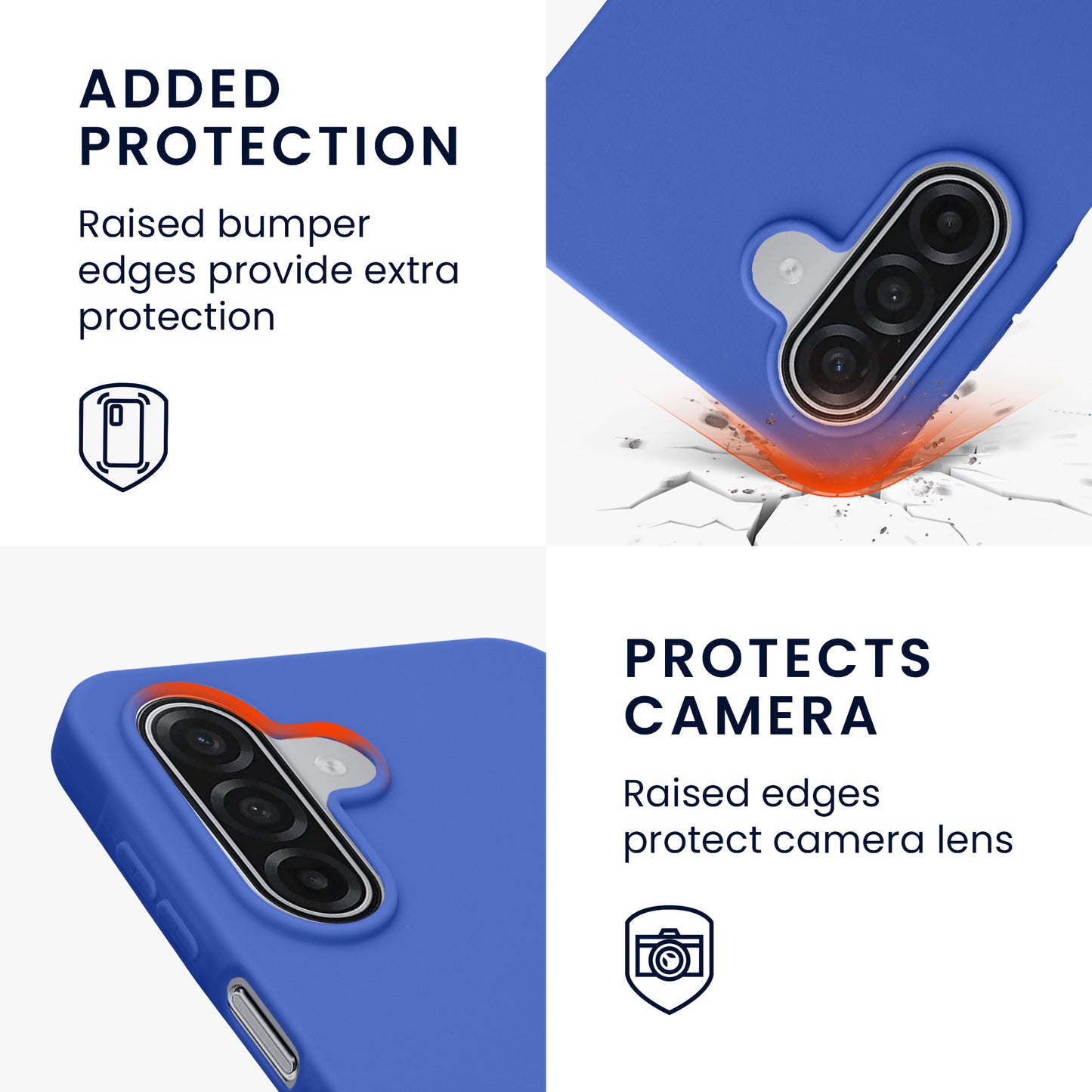 kwmobile Hülle für Samsung Galaxy A18 4G / 5G TPU Case - Handyhülle unterstützt kabelloses Laden, flexible Schutzhülle, gummiertes Cover in Baltik Blau Baltik Blau