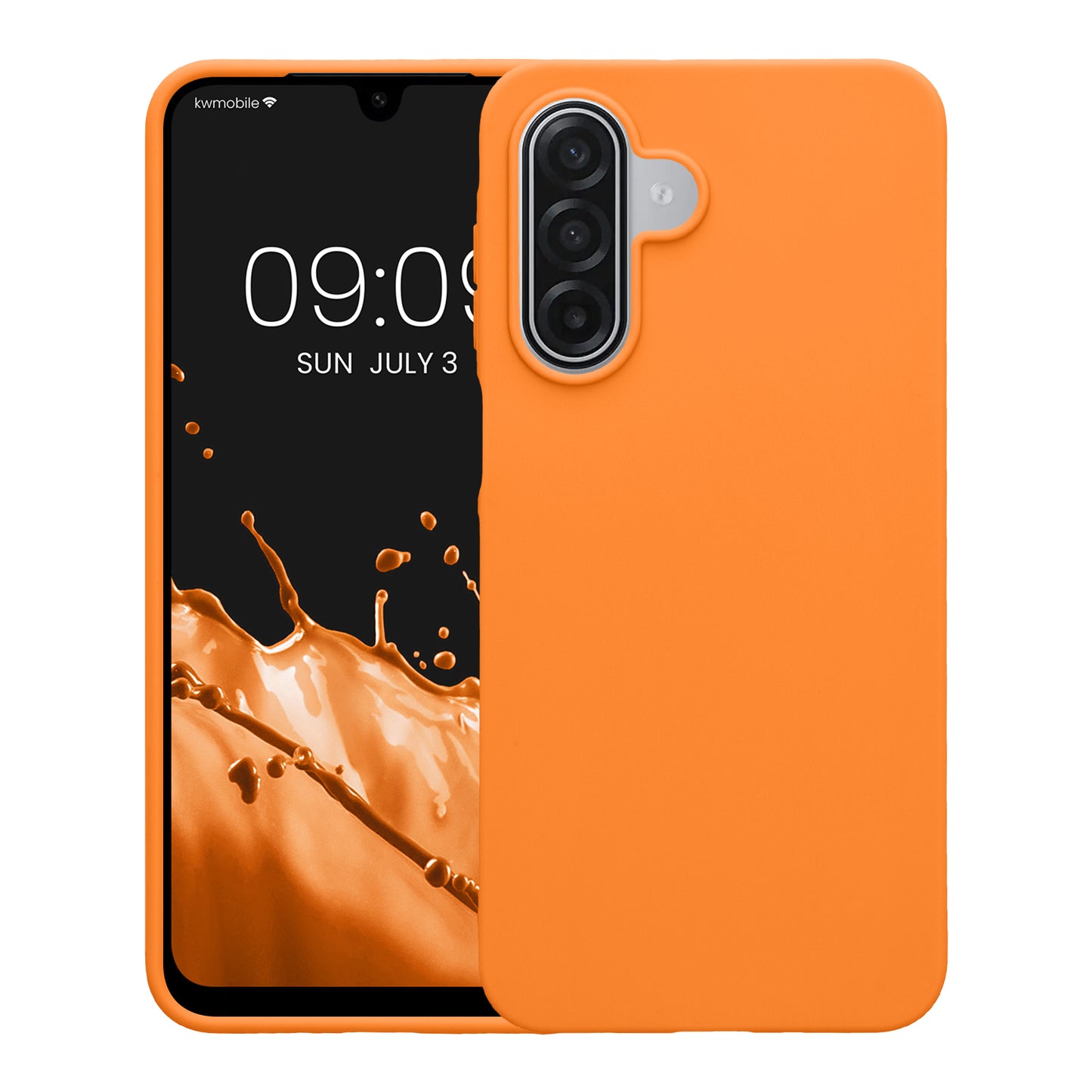 kwmobile Hülle für Samsung Galaxy A18 4G / 5G TPU Case - Handyhülle unterstützt kabelloses Laden, flexible Schutzhülle, gummiertes Cover in Fruity Orange Fruity Orange