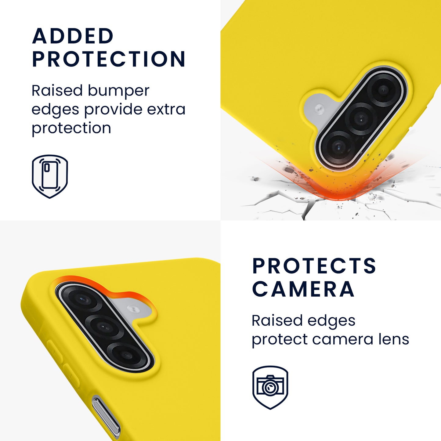 kwmobile Hülle für Samsung Galaxy A18 4G / 5G TPU Case - Handyhülle unterstützt kabelloses Laden, flexible Schutzhülle, gummiertes Cover in Strahlend Gelb Strahlend Gelb