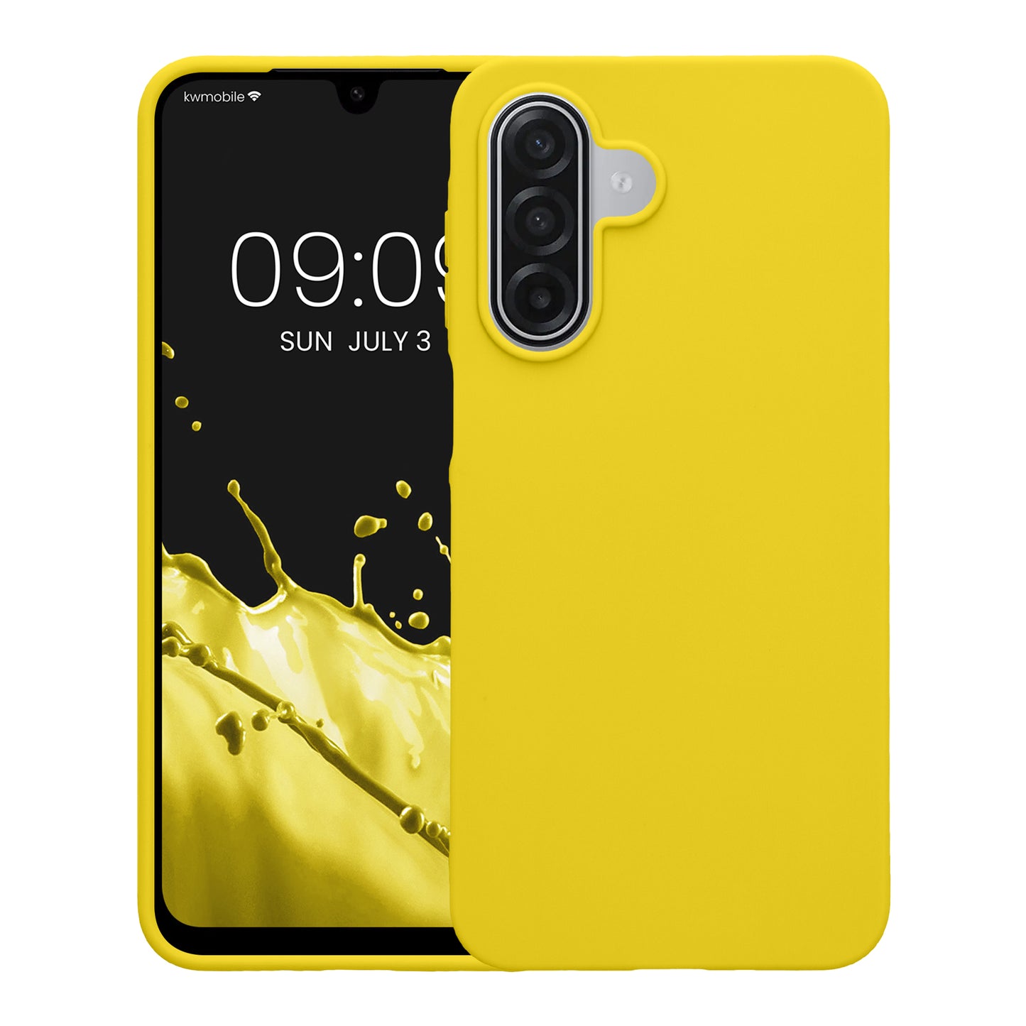 kwmobile Hülle für Samsung Galaxy A18 4G / 5G TPU Case - Handyhülle unterstützt kabelloses Laden, flexible Schutzhülle, gummiertes Cover in Strahlend Gelb Strahlend Gelb