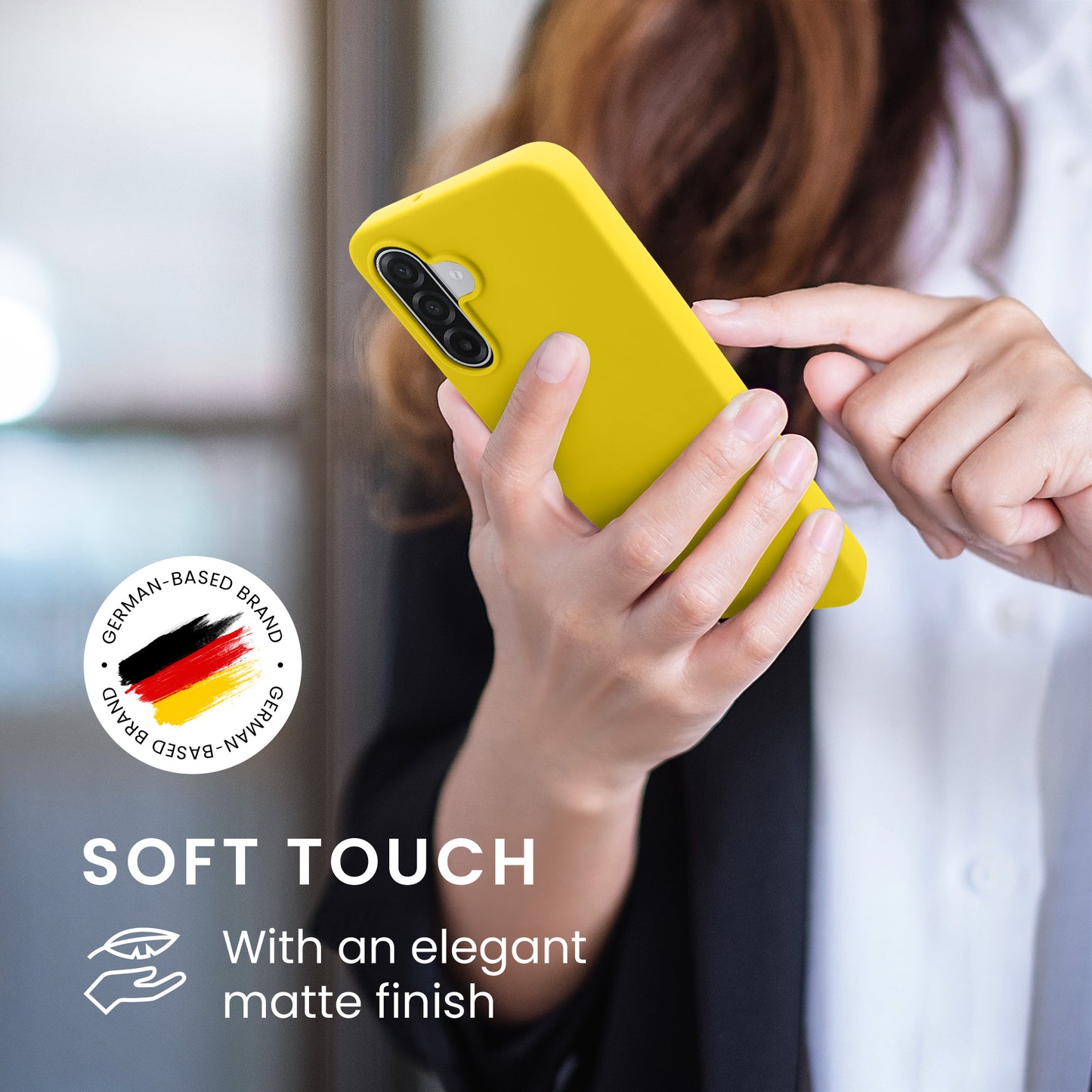 kwmobile Hülle für Samsung Galaxy A18 4G / 5G TPU Case - Handyhülle unterstützt kabelloses Laden, flexible Schutzhülle, gummiertes Cover in Strahlend Gelb Strahlend Gelb