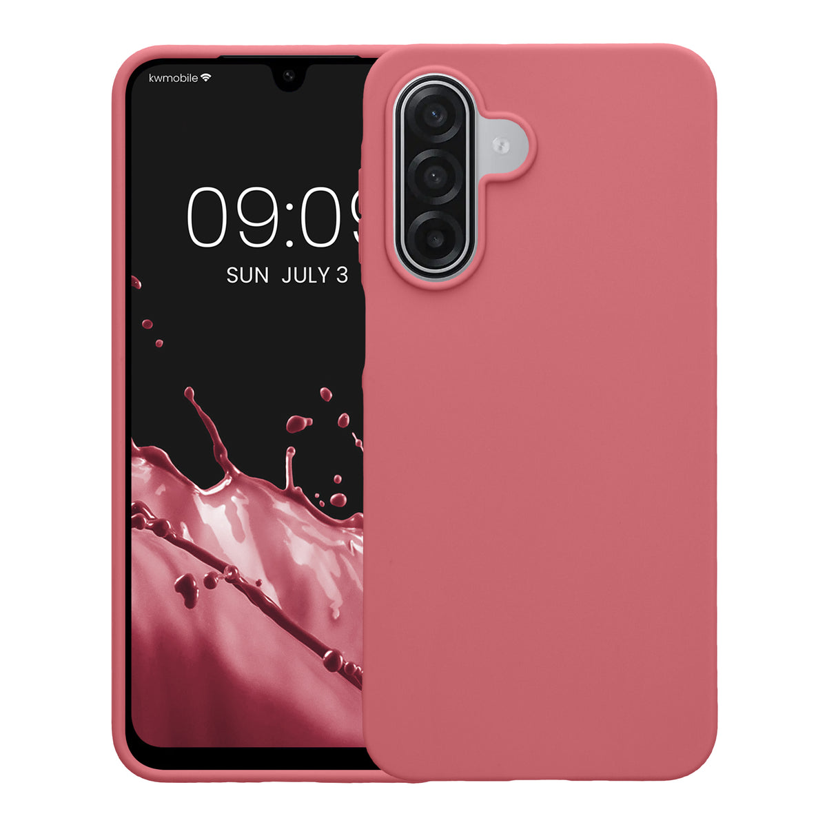 kwmobile Hülle für Samsung Galaxy A18 4G / 5G TPU Case - Handyhülle unterstützt kabelloses Laden, flexible Schutzhülle, gummiertes Cover in Dark Rose Dark Rose