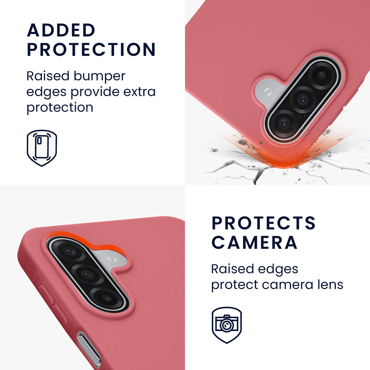 kwmobile Hülle für Samsung Galaxy A18 4G / 5G TPU Case - Handyhülle unterstützt kabelloses Laden, flexible Schutzhülle, gummiertes Cover in Dark Rose Dark Rose