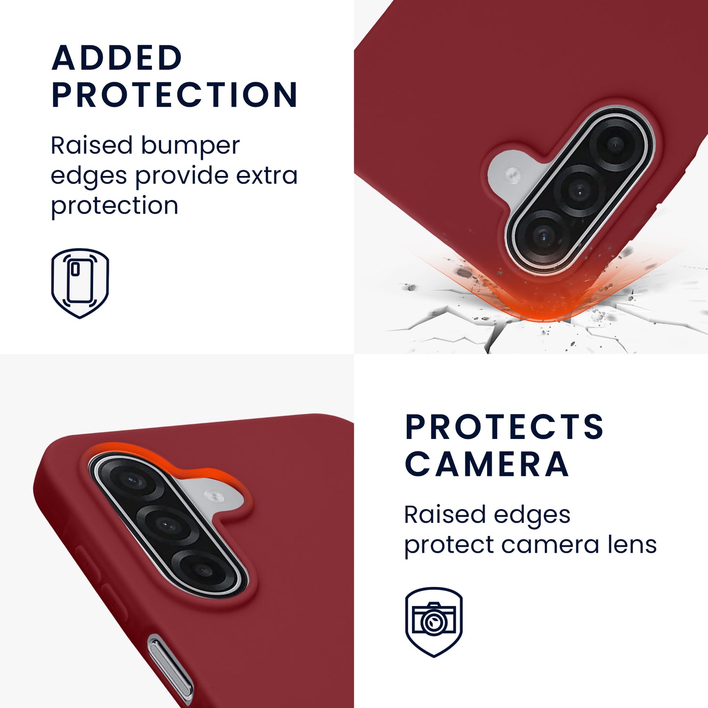 kwmobile Hülle für Samsung Galaxy A18 4G / 5G TPU Case - Handyhülle unterstützt kabelloses Laden, flexible Schutzhülle, gummiertes Cover in Bordeaux Violett Bordeaux Violett