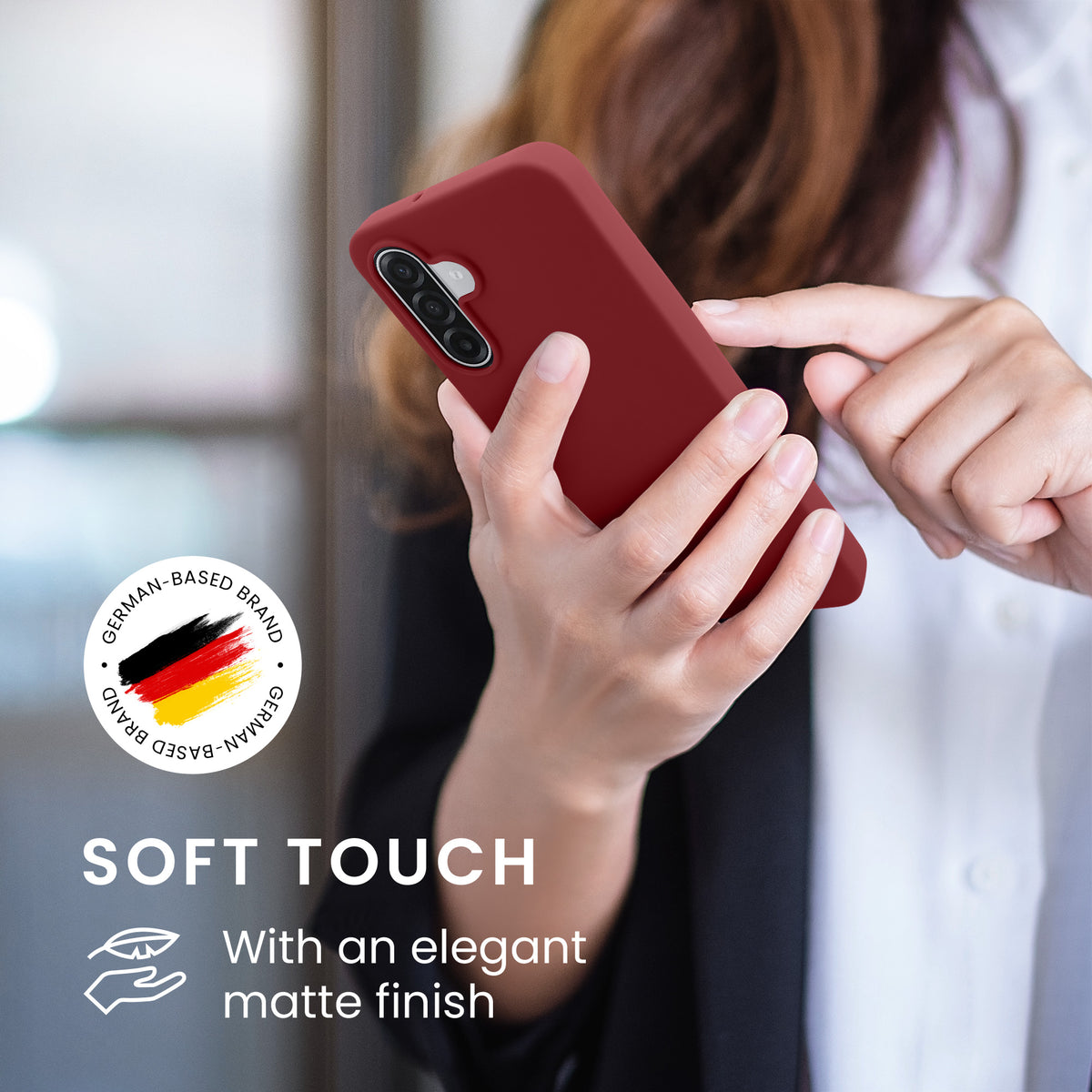 kwmobile Hülle für Samsung Galaxy A18 4G / 5G TPU Case - Handyhülle unterstützt kabelloses Laden, flexible Schutzhülle, gummiertes Cover in Bordeaux Violett Bordeaux Violett