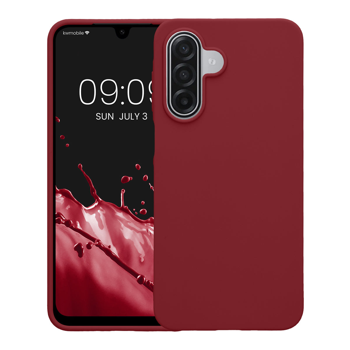 kwmobile Hülle für Samsung Galaxy A18 4G / 5G TPU Case - Handyhülle unterstützt kabelloses Laden, flexible Schutzhülle, gummiertes Cover in Bordeaux Violett Bordeaux Violett