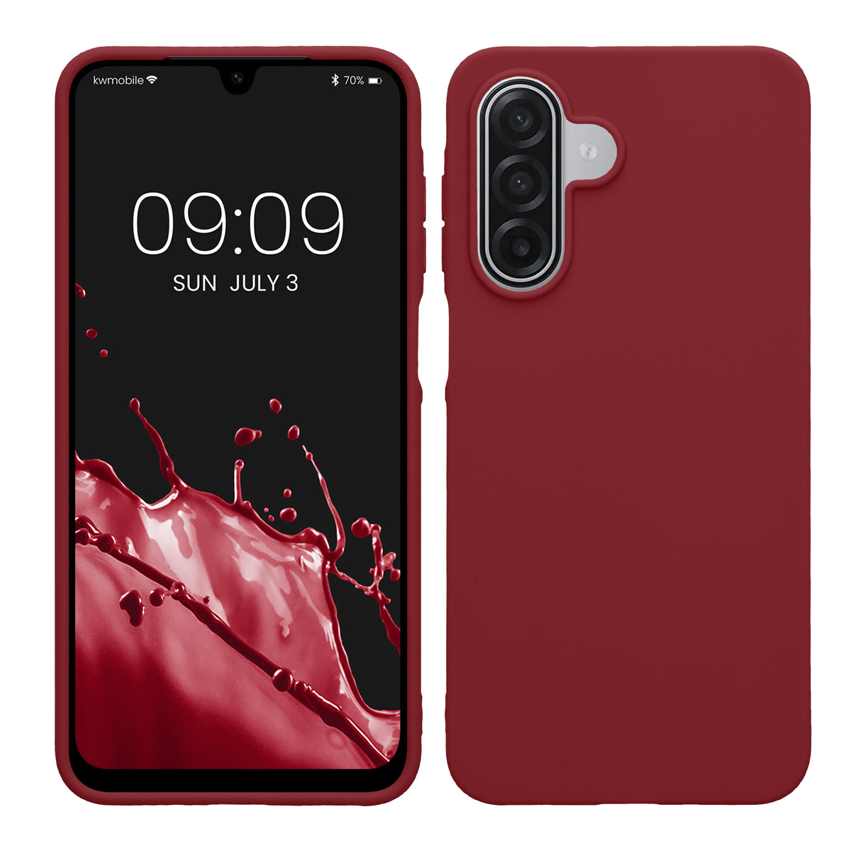 kwmobile Hülle für Samsung Galaxy A18 4G / 5G TPU Case - Handyhülle unterstützt kabelloses Laden, flexible Schutzhülle, gummiertes Cover in Bordeaux Violett Bordeaux Violett