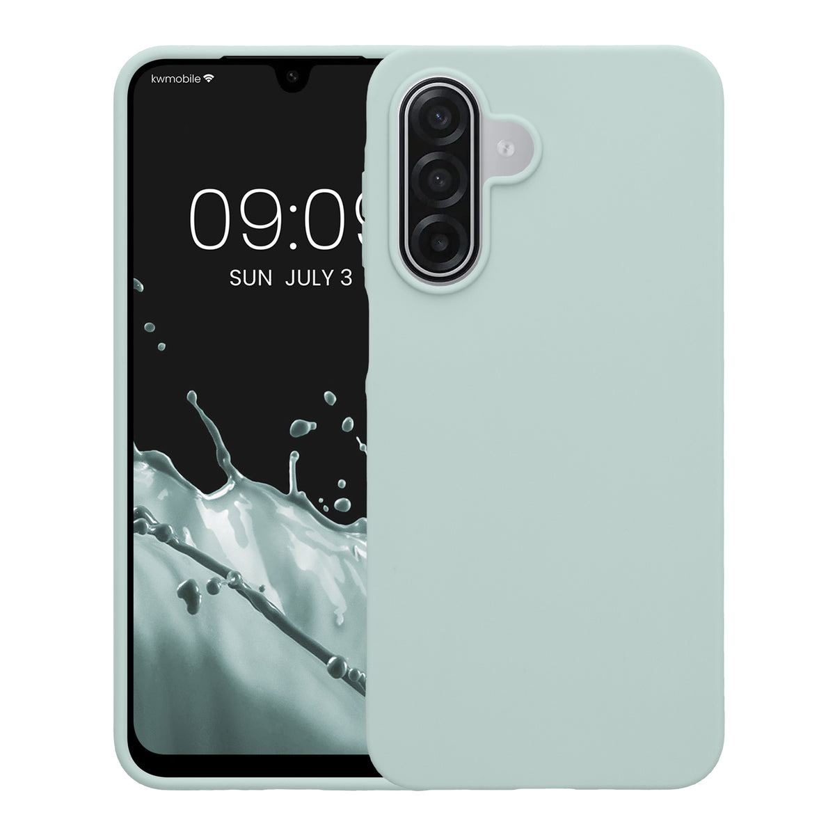 kwmobile Hülle für Samsung Galaxy A18 4G / 5G TPU Case - Handyhülle unterstützt kabelloses Laden, flexible Schutzhülle, gummiertes Cover in Cool Mint Cool Mint
