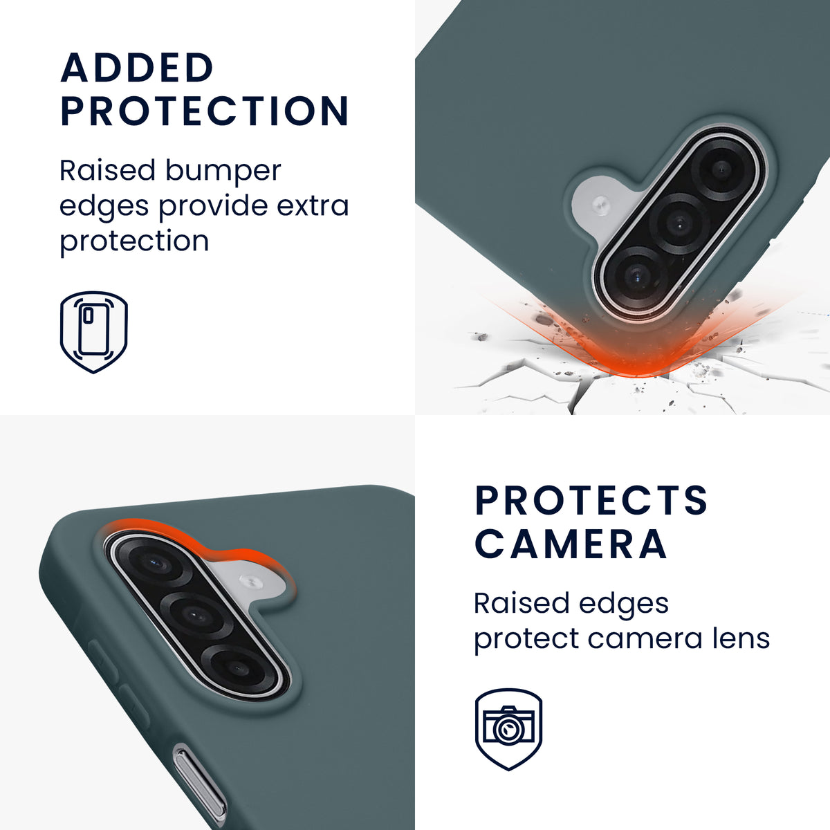 kwmobile Hülle für Samsung Galaxy A18 4G / 5G TPU Case - Handyhülle unterstützt kabelloses Laden, flexible Schutzhülle, gummiertes Cover in Dunkler Schiefer Dunkler Schiefer