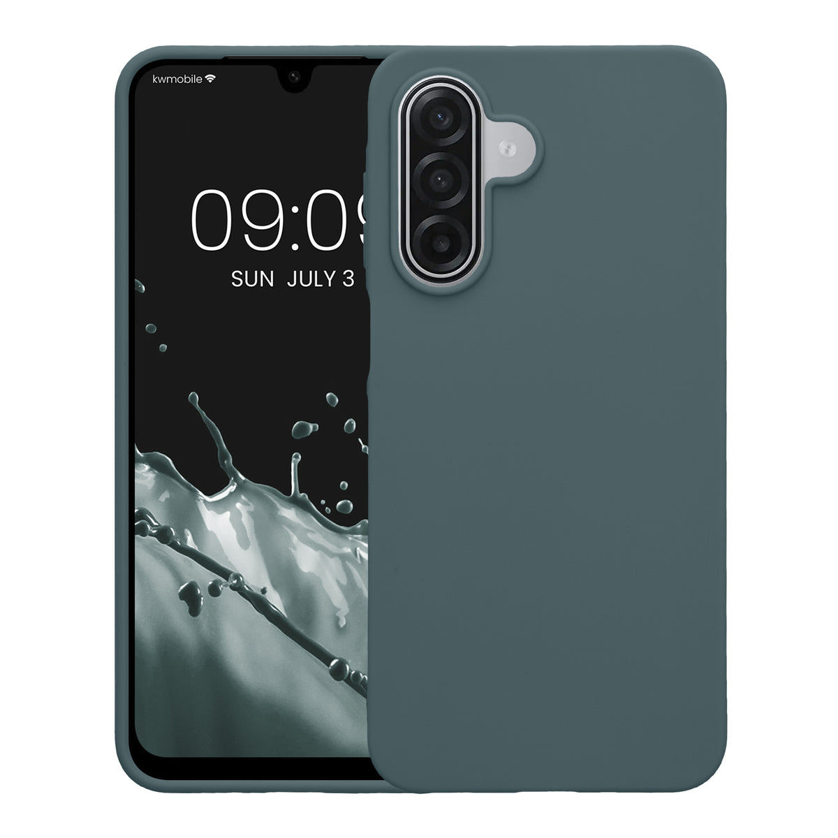 kwmobile Hülle für Samsung Galaxy A18 4G / 5G TPU Case - Handyhülle unterstützt kabelloses Laden, flexible Schutzhülle, gummiertes Cover in Dunkler Schiefer Dunkler Schiefer