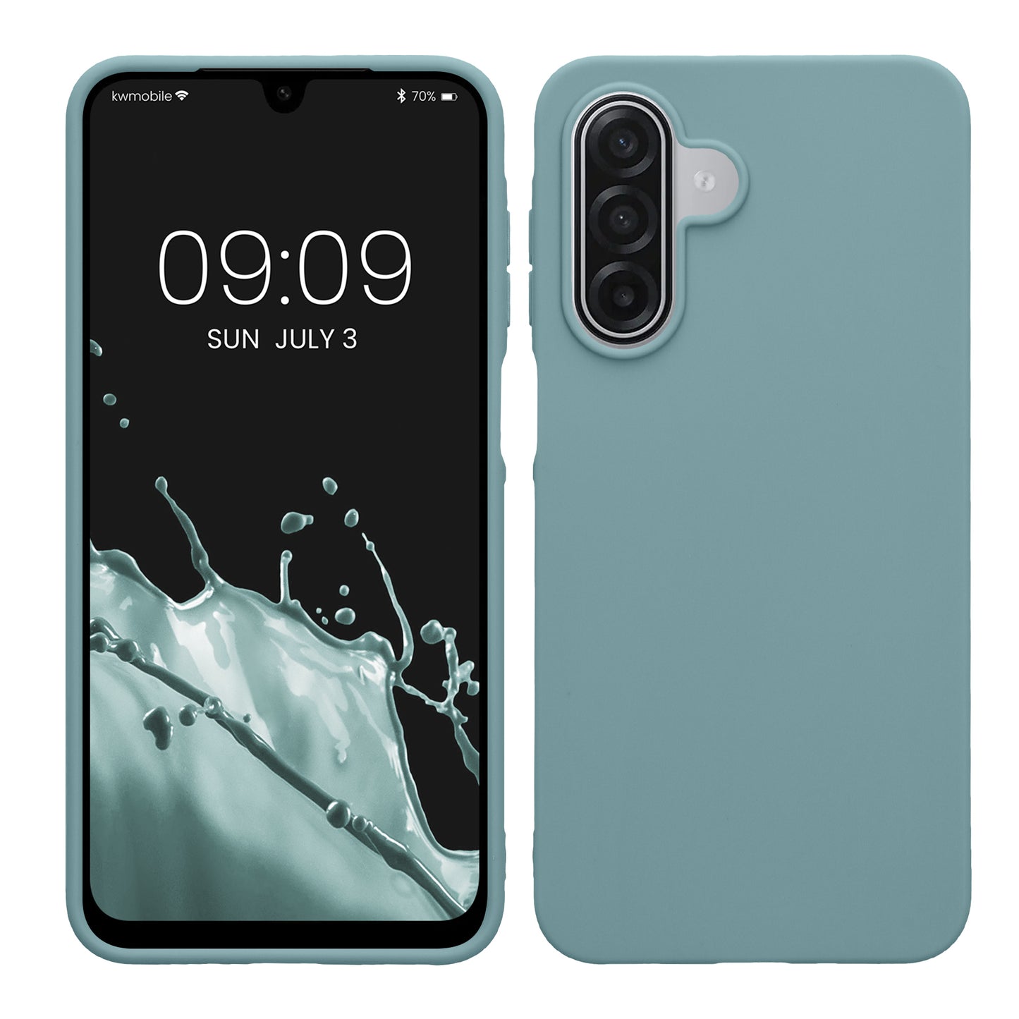 kwmobile Hülle für Samsung Galaxy A18 4G / 5G TPU Case - Handyhülle unterstützt kabelloses Laden, flexible Schutzhülle, gummiertes Cover in Arctic Night Arctic Night