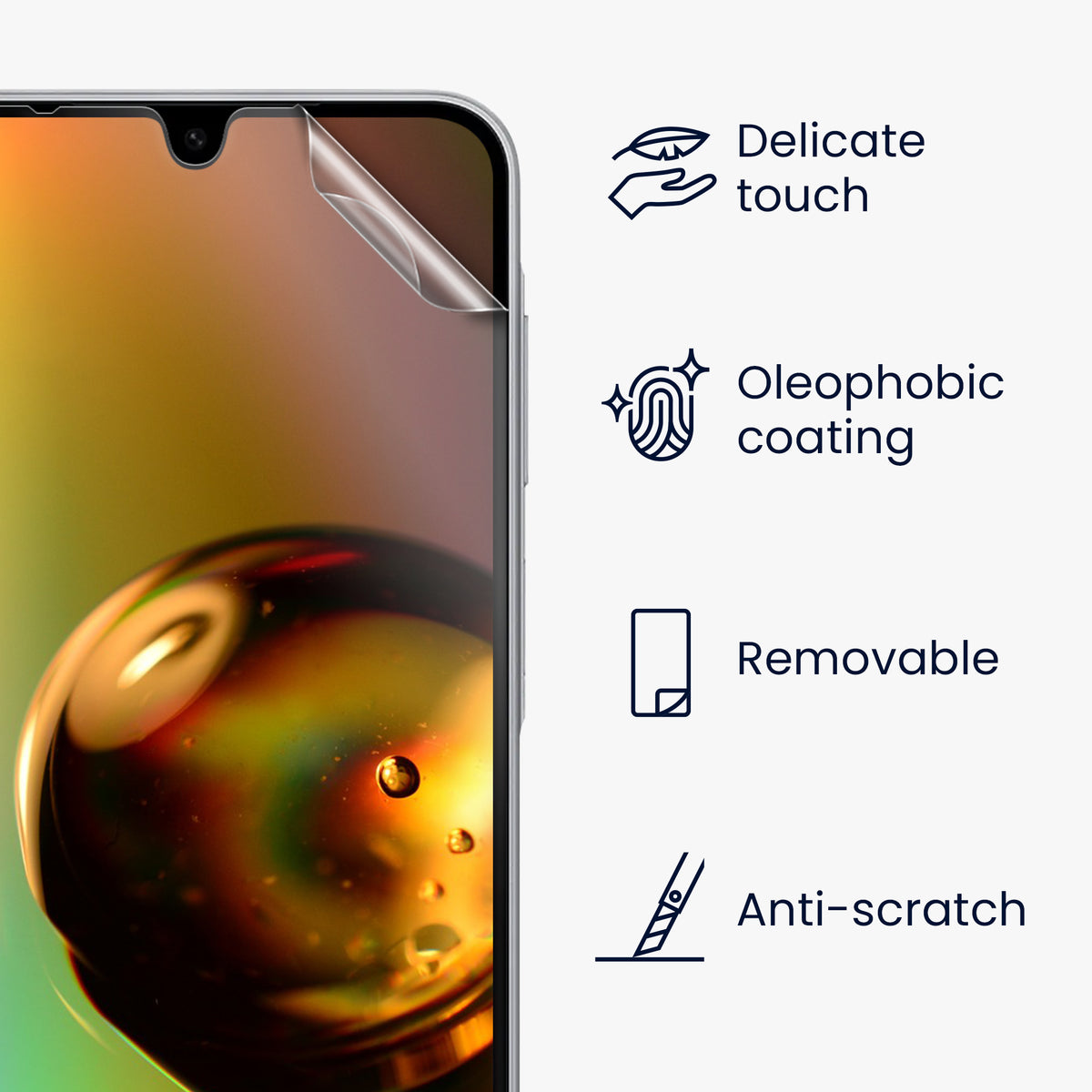 kwmobile 6x Displayschutzfolie kompatibel mit Samsung Galaxy A18 4G / 5G Folie - klare Schutzfolien Set in transparent Transparent