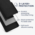 kwmobile Handyhülle für Samsung Galaxy A18 4G / 5G Hülle - Case Silikon - Kabelloses Laden - Schutzhülle Cover in Schwarz Schwarz