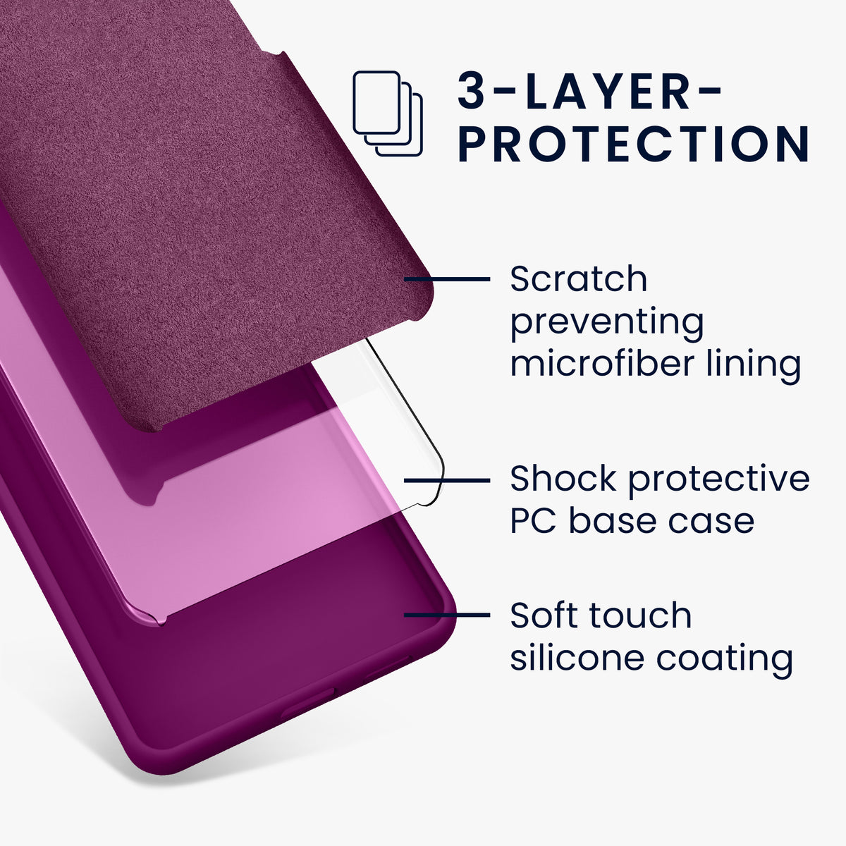 kwmobile Handyhülle für Samsung Galaxy A18 4G / 5G Hülle - Case Silikon - Kabelloses Laden - Schutzhülle Cover in Neon Violett Neon Violett