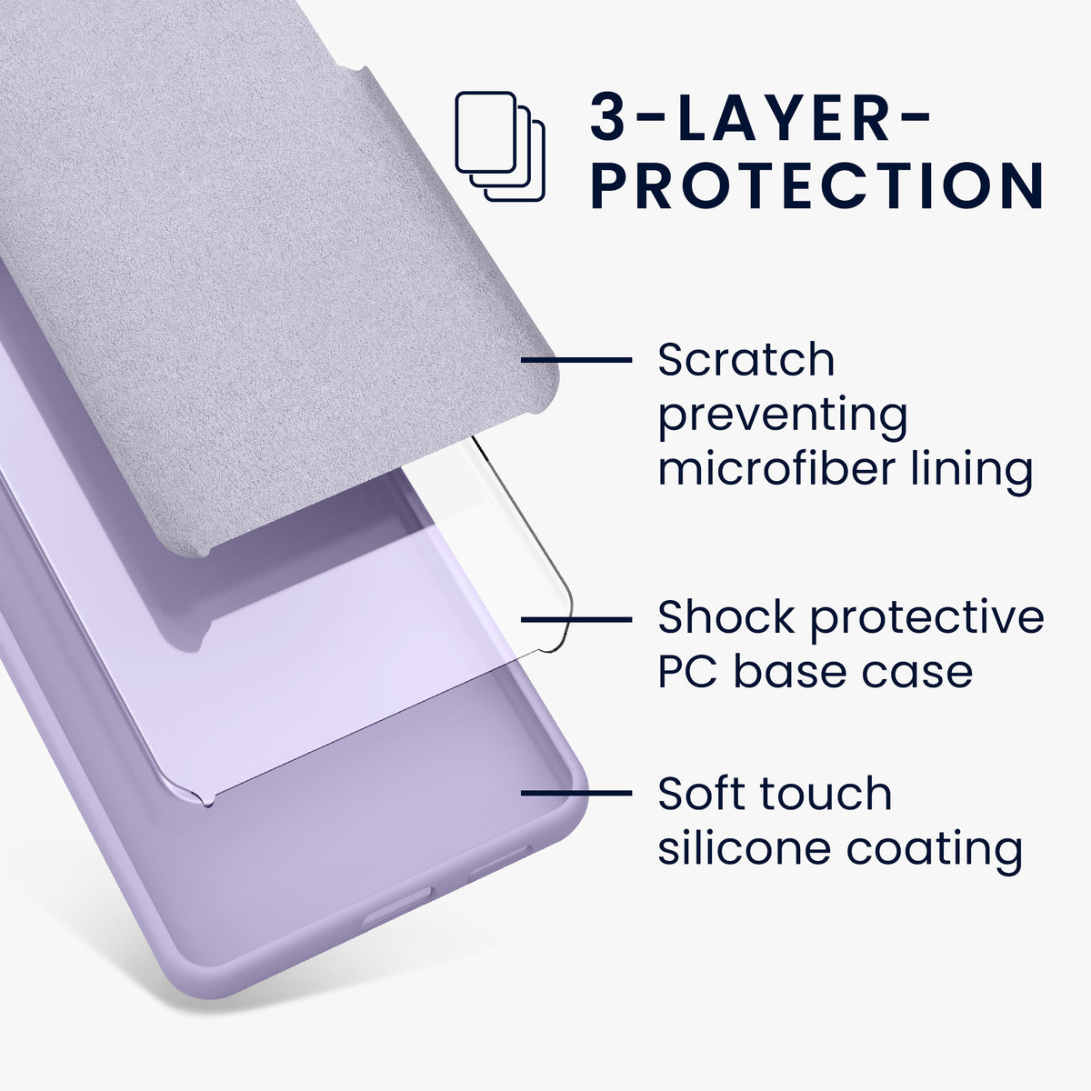 kwmobile Handyhülle für Samsung Galaxy A18 4G / 5G Hülle - Case Silikon - Kabelloses Laden - Schutzhülle Cover in Lavendel Lavendel
