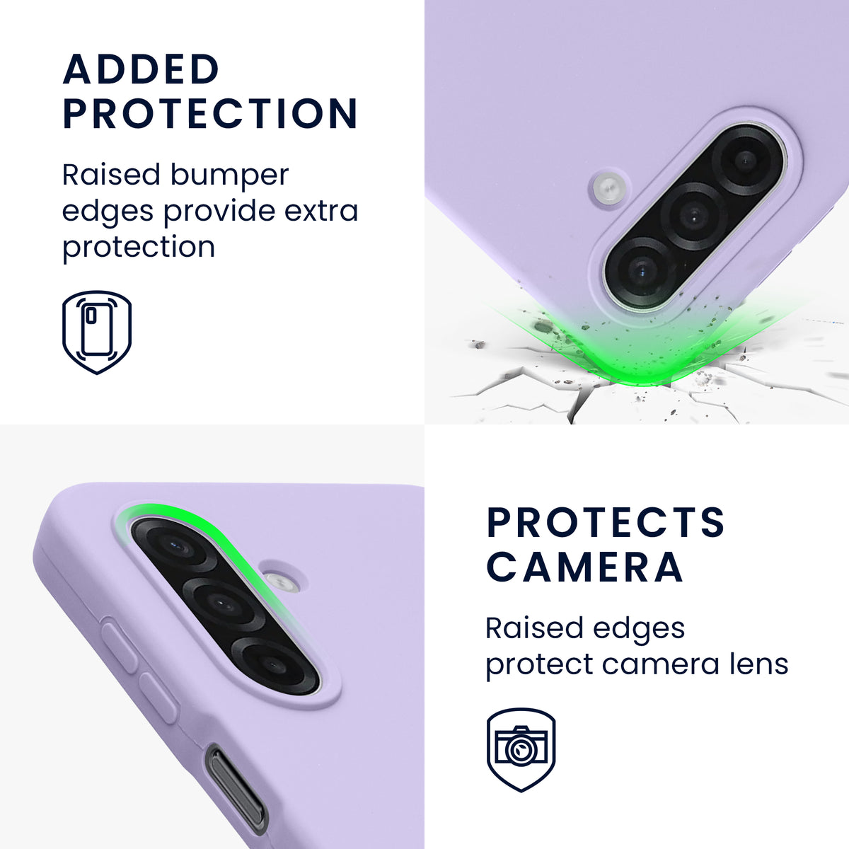 kwmobile Handyhülle für Samsung Galaxy A18 4G / 5G Hülle - Case Silikon - Kabelloses Laden - Schutzhülle Cover in Lavendel Lavendel