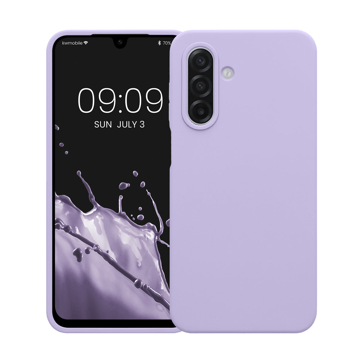 kwmobile Handyhülle für Samsung Galaxy A18 4G / 5G Hülle - Case Silikon - Kabelloses Laden - Schutzhülle Cover in Lavendel Lavendel