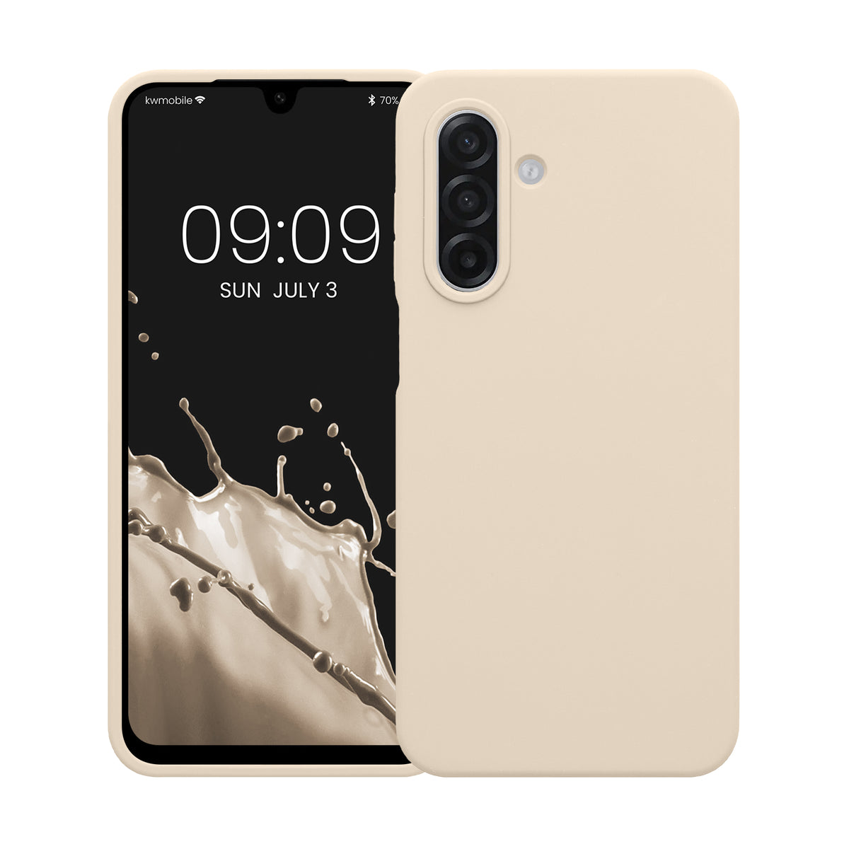 kwmobile Handyhülle für Samsung Galaxy A18 4G / 5G Hülle - Case Silikon - Kabelloses Laden - Schutzhülle Cover in Creme matt Creme matt
