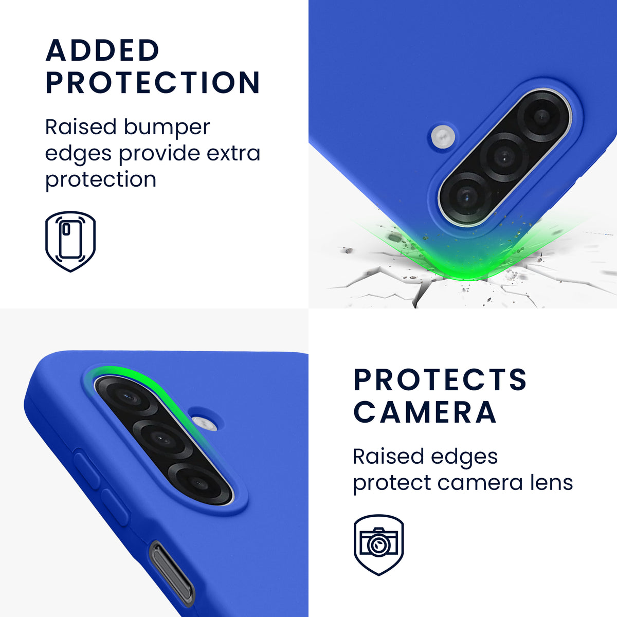 kwmobile Handyhülle für Samsung Galaxy A18 4G / 5G Hülle - Case Silikon - Kabelloses Laden - Schutzhülle Cover in Baltik Blau Baltik Blau