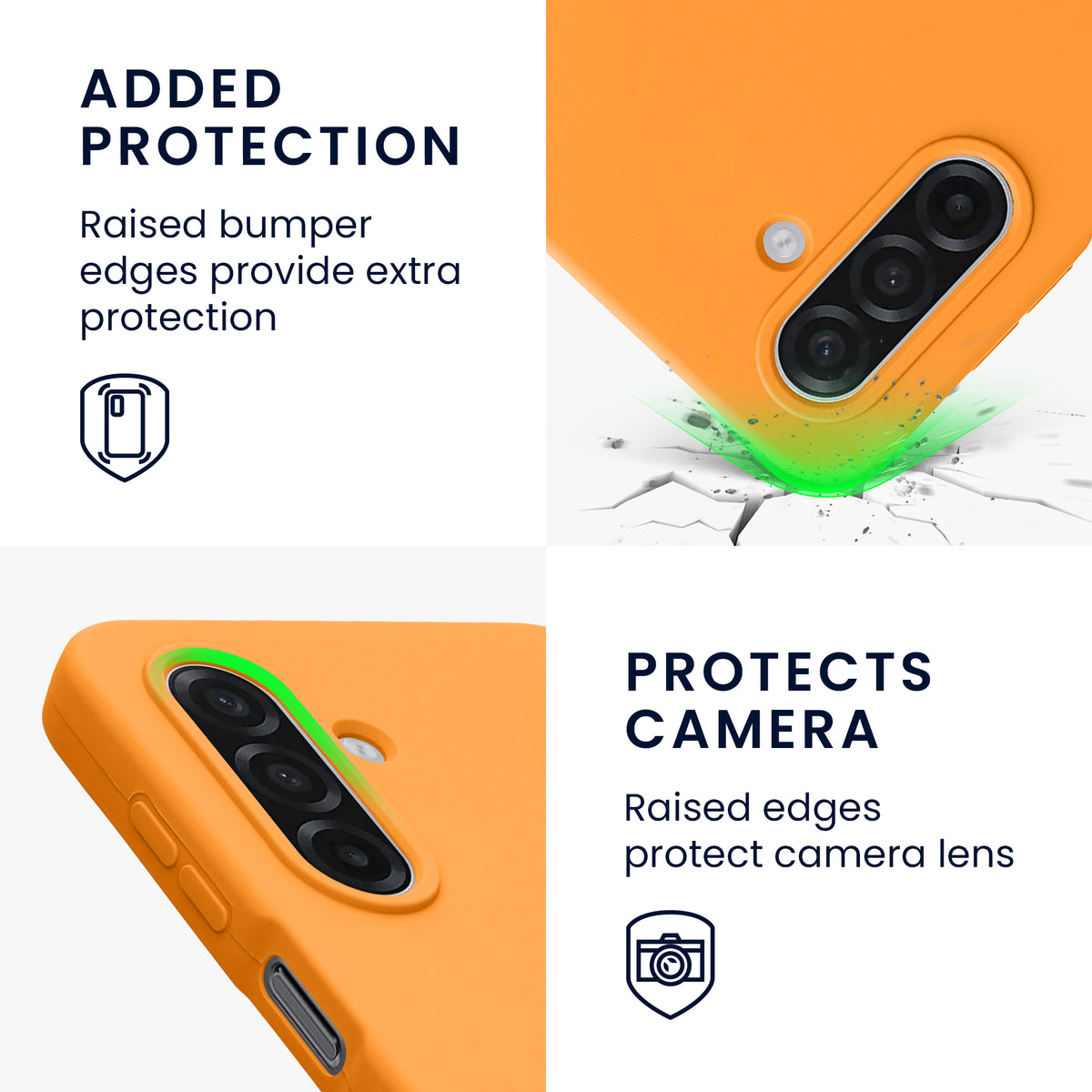 kwmobile Handyhülle für Samsung Galaxy A18 4G / 5G Hülle - Case Silikon - Kabelloses Laden - Schutzhülle Cover in Fruity Orange Fruity Orange