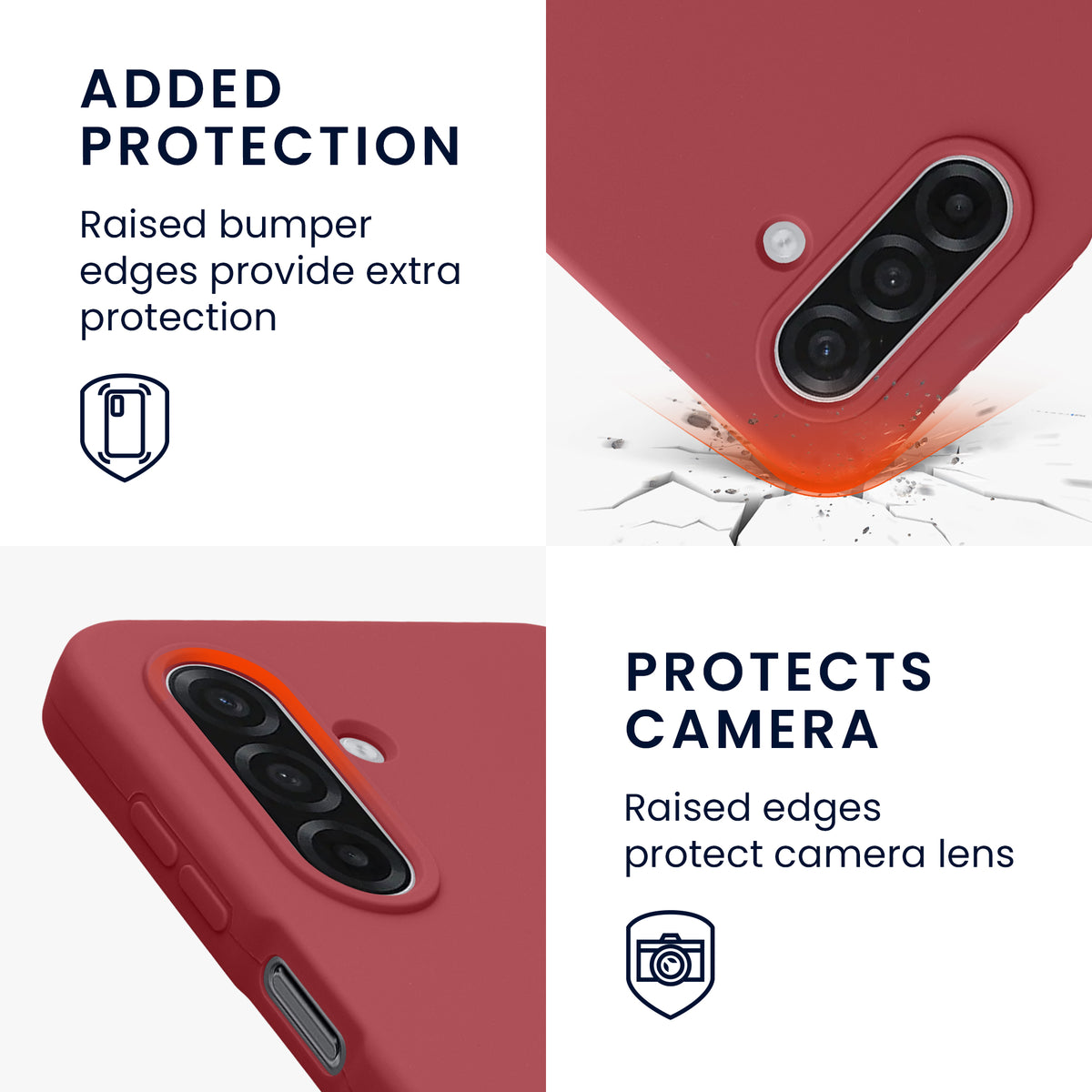 kwmobile Handyhülle für Samsung Galaxy A18 4G / 5G Hülle - Case Silikon - Kabelloses Laden - Schutzhülle Cover in Dark Rose Dark Rose