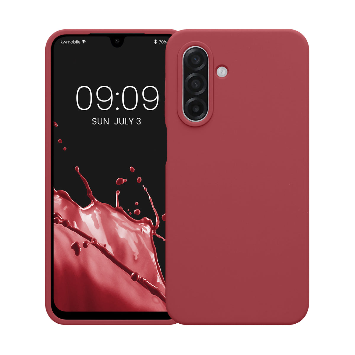 kwmobile Handyhülle für Samsung Galaxy A18 4G / 5G Hülle - Case Silikon - Kabelloses Laden - Schutzhülle Cover in Dark Rose Dark Rose