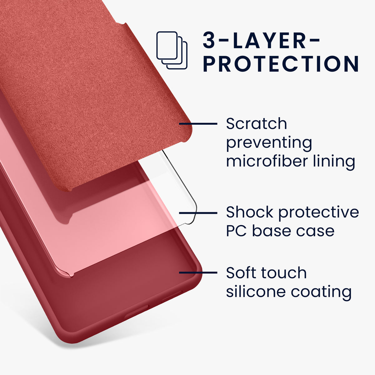 kwmobile Handyhülle für Samsung Galaxy A18 4G / 5G Hülle - Case Silikon - Kabelloses Laden - Schutzhülle Cover in Dark Rose Dark Rose