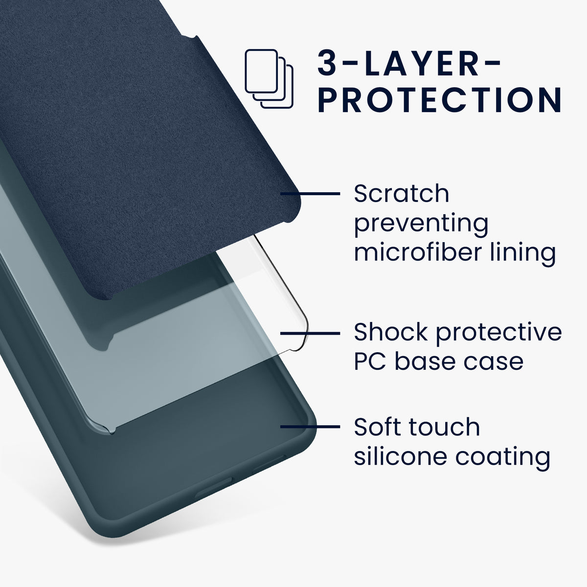 kwmobile Handyhülle für Samsung Galaxy A18 4G / 5G Hülle - Case Silikon - Kabelloses Laden - Schutzhülle Cover in Dunkler Schiefer Dunkler Schiefer