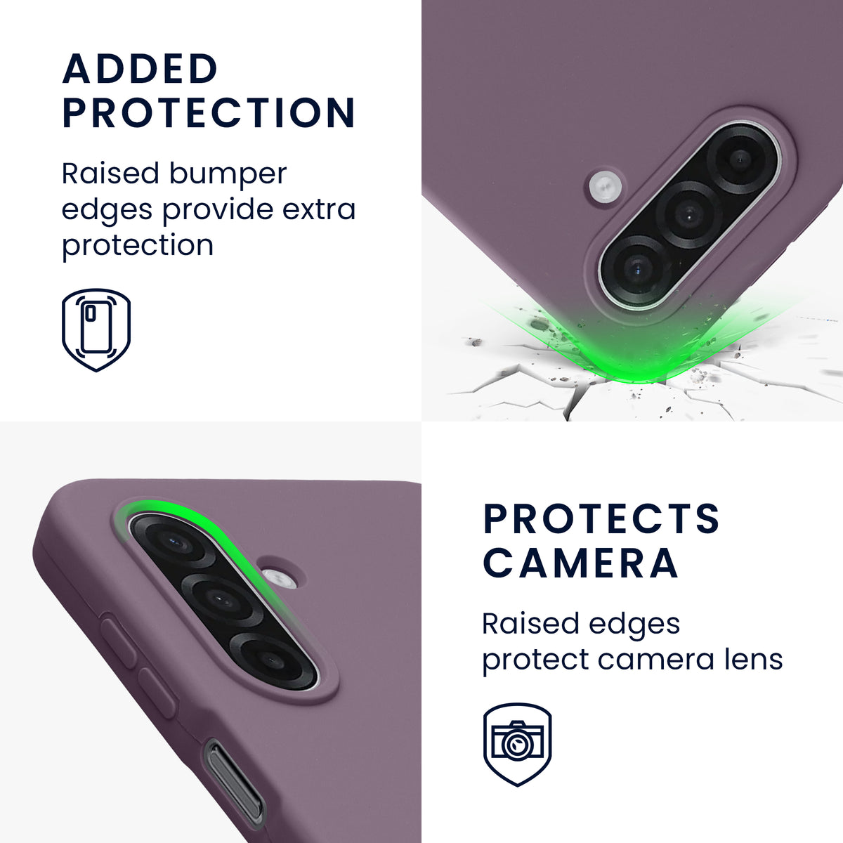 kwmobile Handyhülle für Samsung Galaxy A18 4G / 5G Hülle - Case Silikon - Kabelloses Laden - Schutzhülle Cover in Helle Iris Helle Iris