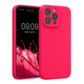 kwmobile Hülle kompatibel mit Apple iPhone 15 Pro Max - Hülle Silikon gummiert - Handyhülle - Handy Case in Neon Pink Neon Pink  