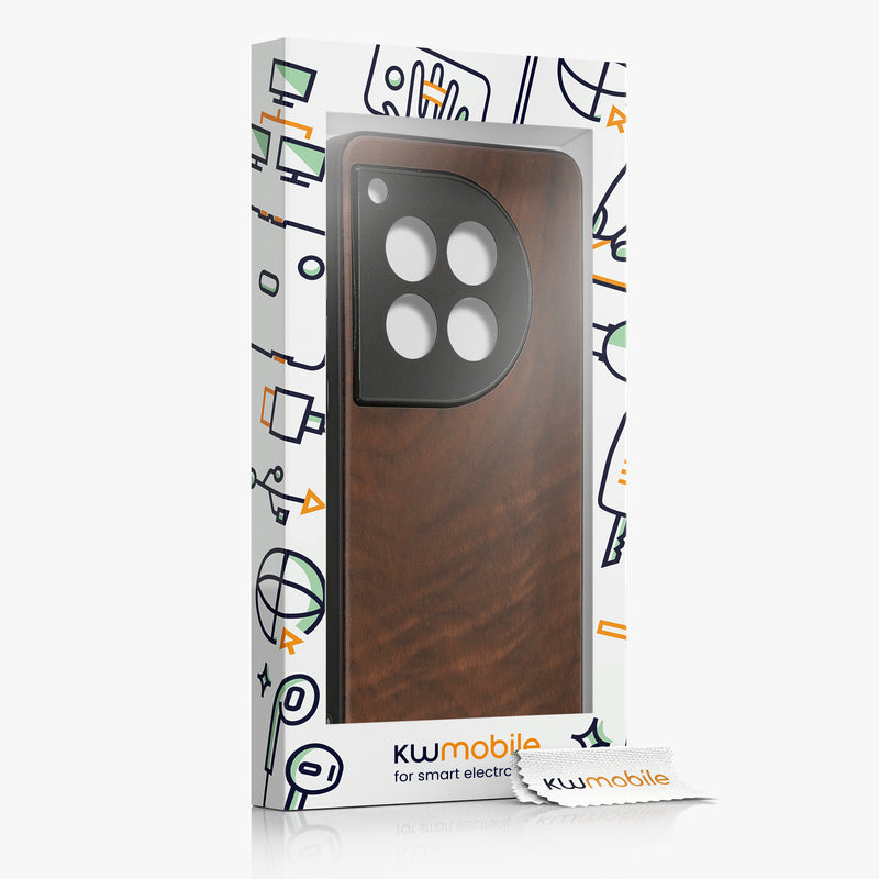 Wooden Case with TPU Bumper for OnePlus 12
