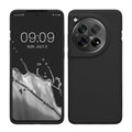 kwmobile Handyhülle für OnePlus 12 Hülle - Case Silikon - Kabelloses Laden - Schutzhülle Cover in Schwarz Schwarz  